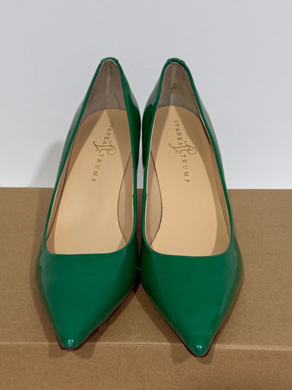 Ivanka Trump Emerald Patent Pointed Pumps Ladies